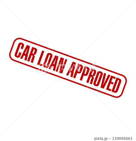 Car Loan Approved Letter Rubber Stamp Template 139098861