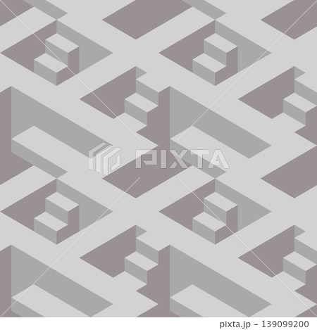 Seamless pattern with stairs making an optical illusion. 139099200