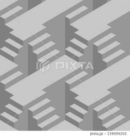 Seamless pattern with stairs making an optical illusion. Seamless pattern with stairs making an optical illusion. 139099202