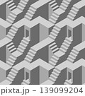 Seamless pattern with stairs making an optical illusion. 139099204
