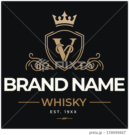 Whisky vintage logo vector illustrations design luxury Whisky vintage logo vector illustrations design luxury 139099887