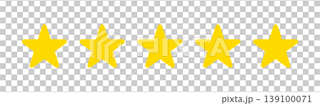 Simple icon review/rating material for 5-star ratings (minimalist) Simple icon review/rating material for 5-star ratings (minimalist) 139100071
