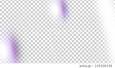 Soft purple glow isolated on transparent background, subtle light overlay effect for digital design, visual editing, gradients and atmospheric compositions. 139100148