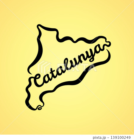 Simple map of Catalunya 139100249