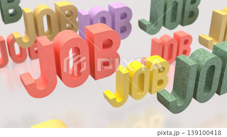 Multiple Job Opportunities Concept With Colorful Job Text Background 3d render. Multiple Job Opportunities Concept With Colorful Job Text Background 3d render. 139100418