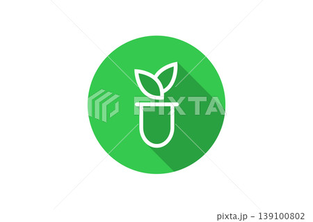 Green Lab Plant Icon Representing Eco...のイラスト素材 [139100802] - PIXTA