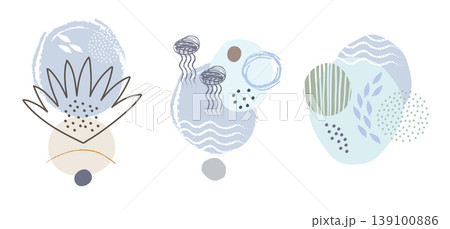 Abstract marine graphic bundle vector illustration Abstract marine graphic bundle vector illustration 139100886