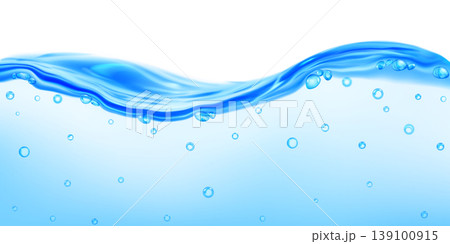 Translucent water wave with air bubbles Translucent water wave with air bubbles 139100915