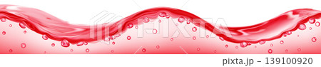 Translucent long water wave with air bubbles Translucent long water wave with air bubbles 139100920