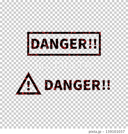 かすれスタンプ|DANGER(黒・赤) かすれスタンプ|DANGER(黒・赤) 139101037