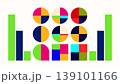 Colorful abstract geometric shapes and bar graphs with bar graph, geometric 139101166