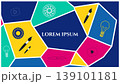 Abstract geometric design with creative icons and lorem ipsum text, design tool 139101181