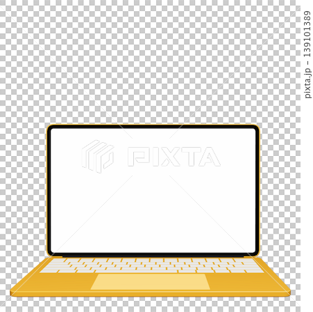 Yellow laptop 139101389