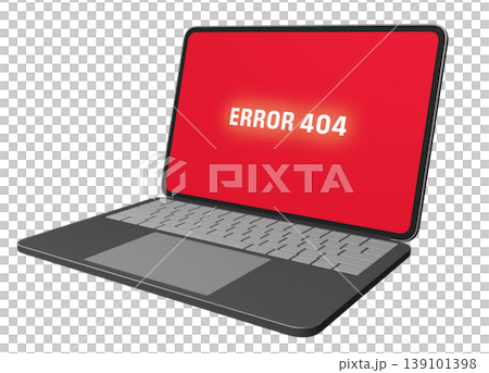 エラー404が表示されたノートパソコン エラー404が表示されたノートパソコン 139101398