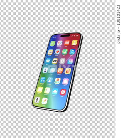 Smartphone colorful icon screen Smartphone colorful icon screen 139101423
