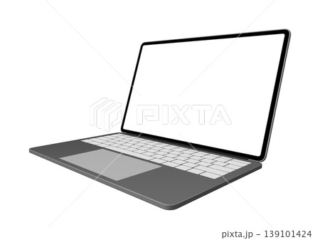 白い画面のノートパソコン 139101424