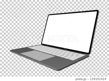 白い画面のノートパソコン 139101424