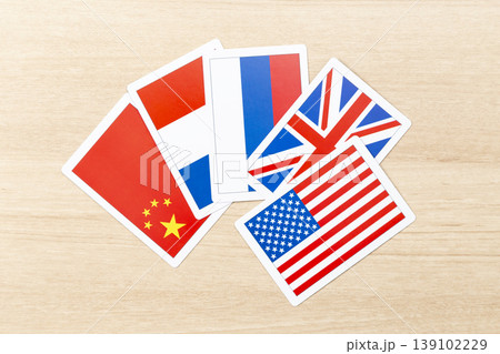 常任理事国の国旗カード 常任理事国の国旗カード 139102229