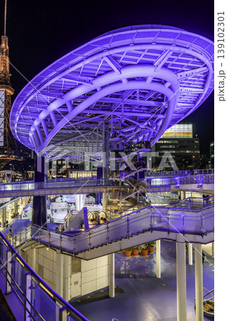 名古屋市街夜景 オアシス21 水の宇宙船 愛知県名古屋市 名古屋市街夜景 オアシス21 水の宇宙船 愛知県名古屋市 139102301