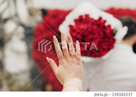 Soft Caress Confirms Heartfelt Love. Tender Contact Signifies Deep Emotional Connection Today. Sincere Feeling Of Love Is Expressed Through Delicate And Affectionate Touch Today 139102537