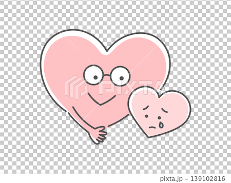 Illustration of a heart character representing closeness Illustration of a heart character representing closeness 139102816
