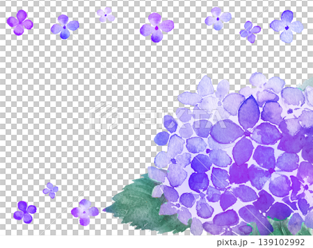 水彩繡球花畫框 水彩繡球花畫框 139102992