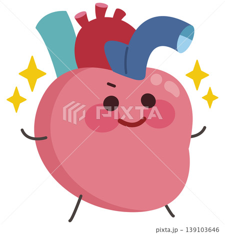 健康な心臓（右向き） 139103646