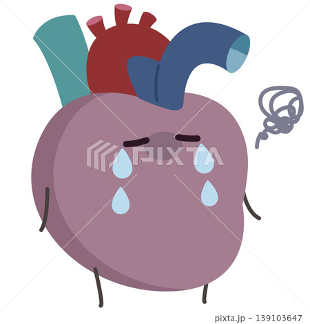 不健康な心臓（右向き） 139103647