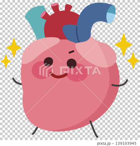 Healthy right heart - with atrial appendage (facing left) 139103945