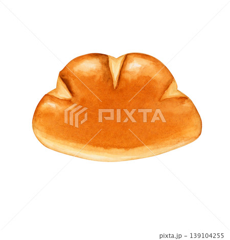 クリームパン　菓子パン ベーカリー　水彩 イラスト 139104255