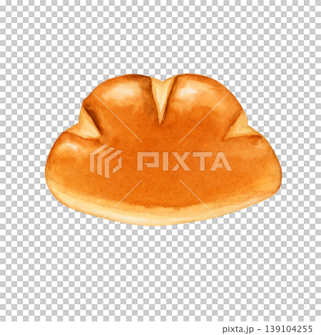クリームパン　菓子パン ベーカリー　水彩 イラスト 139104255