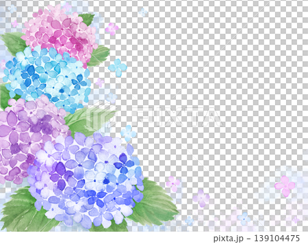 Watercolor hydrangea frame 139104475