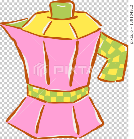Preppy Pink Coffee Moka Pot Whimsical Hand Drawn Preppy Pink Coffee Moka Pot Whimsical Hand Drawn 139104912