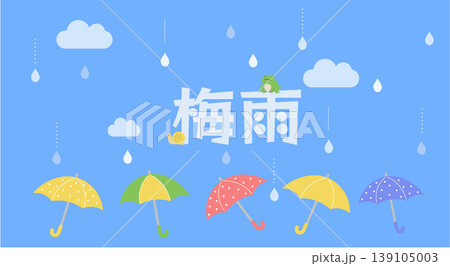 梅雨の背景イラスト 梅雨バナー 梅雨素材 雨の日 フレーム 水滴 蛙 傘 空 梅雨の背景イラスト 梅雨バナー 梅雨素材 雨の日 フレーム 水滴 蛙 傘 空 139105003