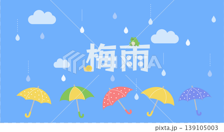 梅雨の背景イラスト 梅雨バナー 梅雨素材 雨の日 フレーム 水滴 蛙 傘 空 梅雨の背景イラスト 梅雨バナー 梅雨素材 雨の日 フレーム 水滴 蛙 傘 空 139105003