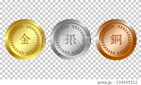Medal icon set 139105312