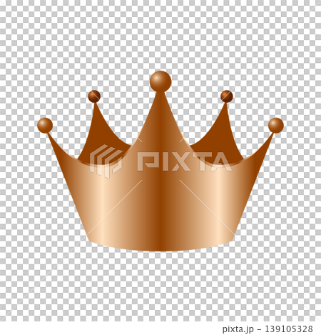 Crown icon illustration: Bronze crown Crown icon illustration: Bronze crown 139105328