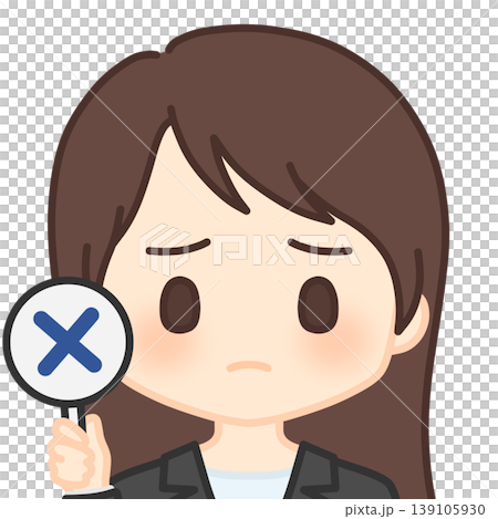 拿著十字架標籤的女員工 139105930