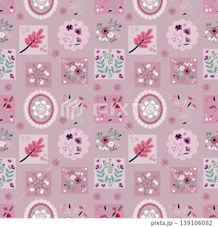 Floral seamless pattern, Flower chintz pattern seamless vector border print. Botanical batik background. Arabesque floral ornament motif for decoration fabric, women clothing, scarf, wallpaper design. Floral seamless pattern, Flower chintz pattern seamless vector border print. Botanical batik background. Arabesque floral ornament motif for decoration fabric, women clothing, scarf, wallpaper design. 139106082