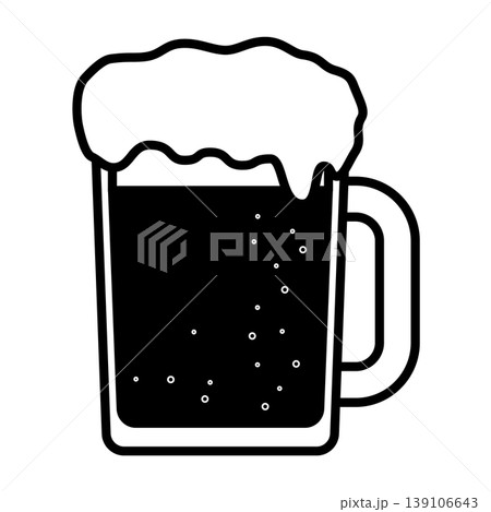 泡が立つビールジョッキのイラスト 139106643
