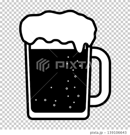 泡が立つビールジョッキのイラスト 139106643