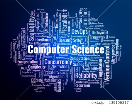 Computer Science Word Cloud. A professional...のイラスト素材 [139106817] - PIXTA