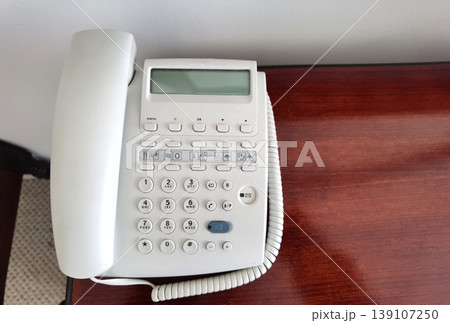 telephone on the table 139107250