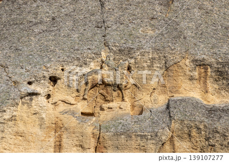 medieval large rock relief medieval large rock relief 139107277