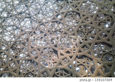 Intricate Architectural Pattern at Louvre Abu Dhabi Dome Roof 139107884
