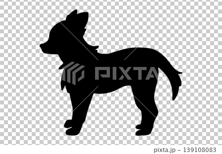 輪廓:吉娃娃犬側面照 輪廓:吉娃娃犬側面照 139108083
