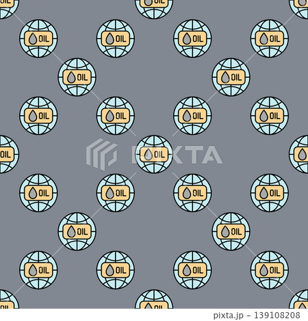 World with Oil vector colored seamless pattern World with Oil vector colored seamless pattern 139108208