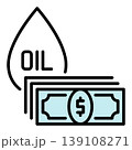 Oil with dollar cash vector colored icon or sign 139108271