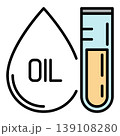 Test Tube with Oil Drop vector colored icon or symbol 139108280