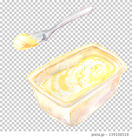 マーガリンの水彩イラスト マーガリンの水彩イラスト 139108528